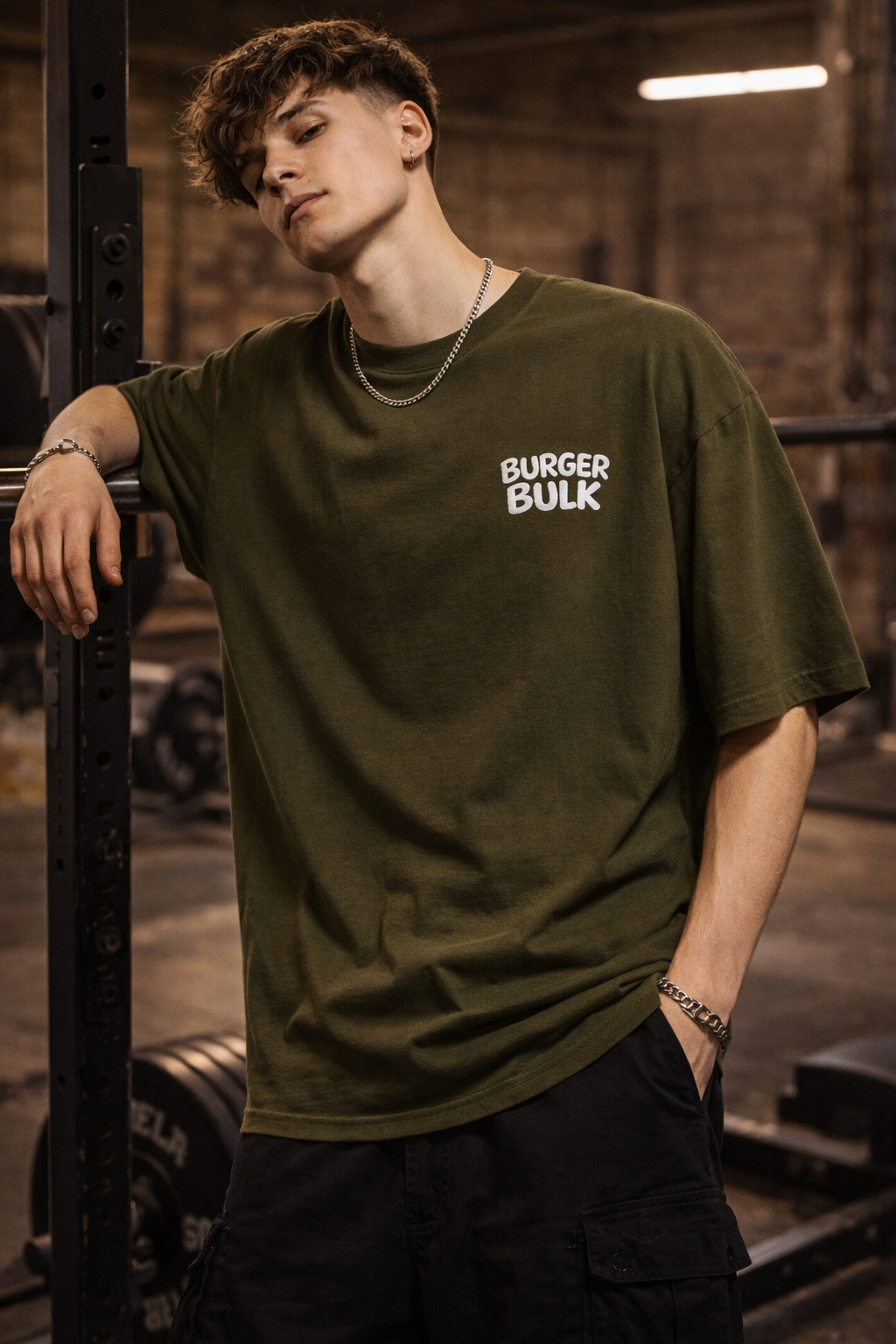 Burger Bulk Back Print Oversized T-Shirt