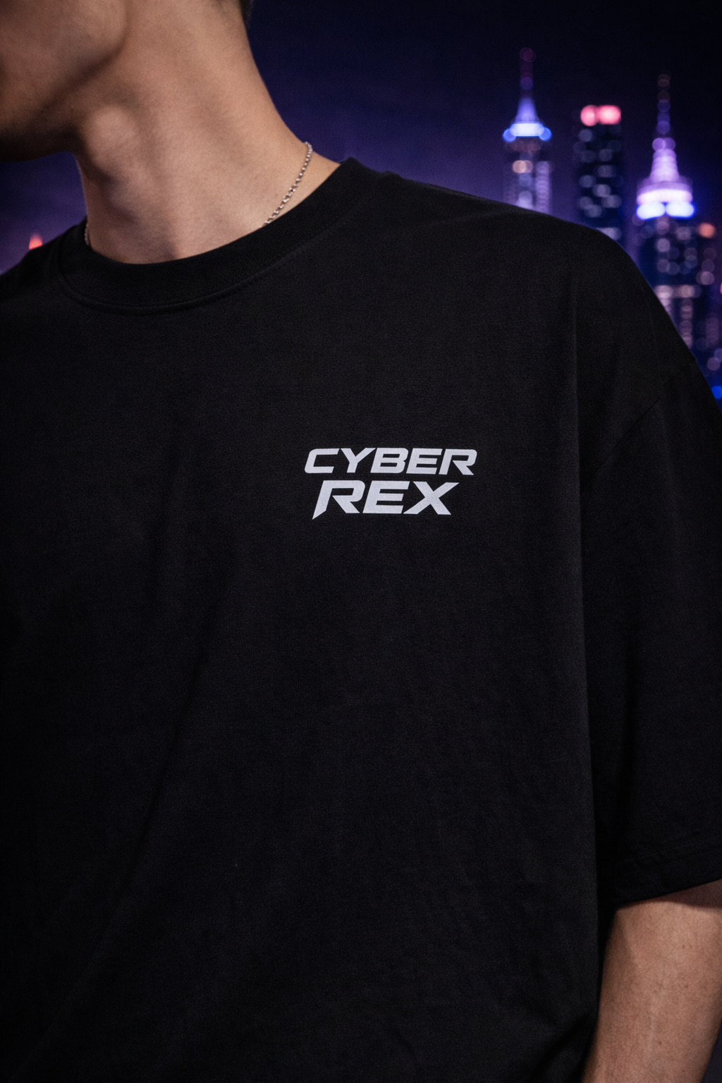 Cyber Rex Back Print Oversized T-Shirt