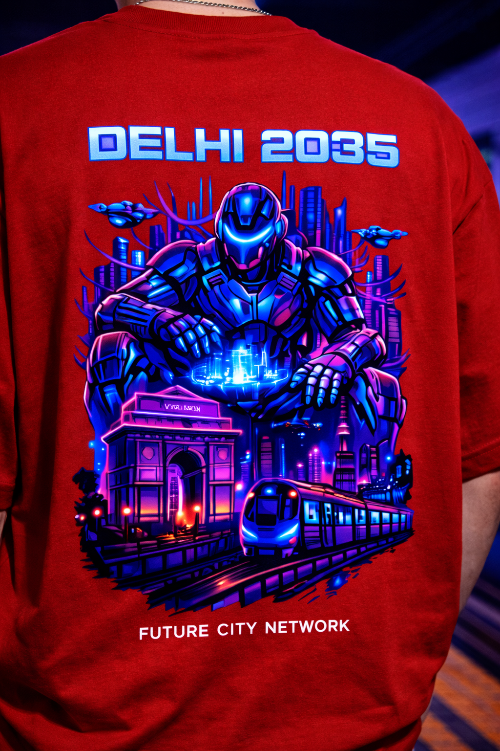 Delhi 2035 Back Print Oversized T-Shirt