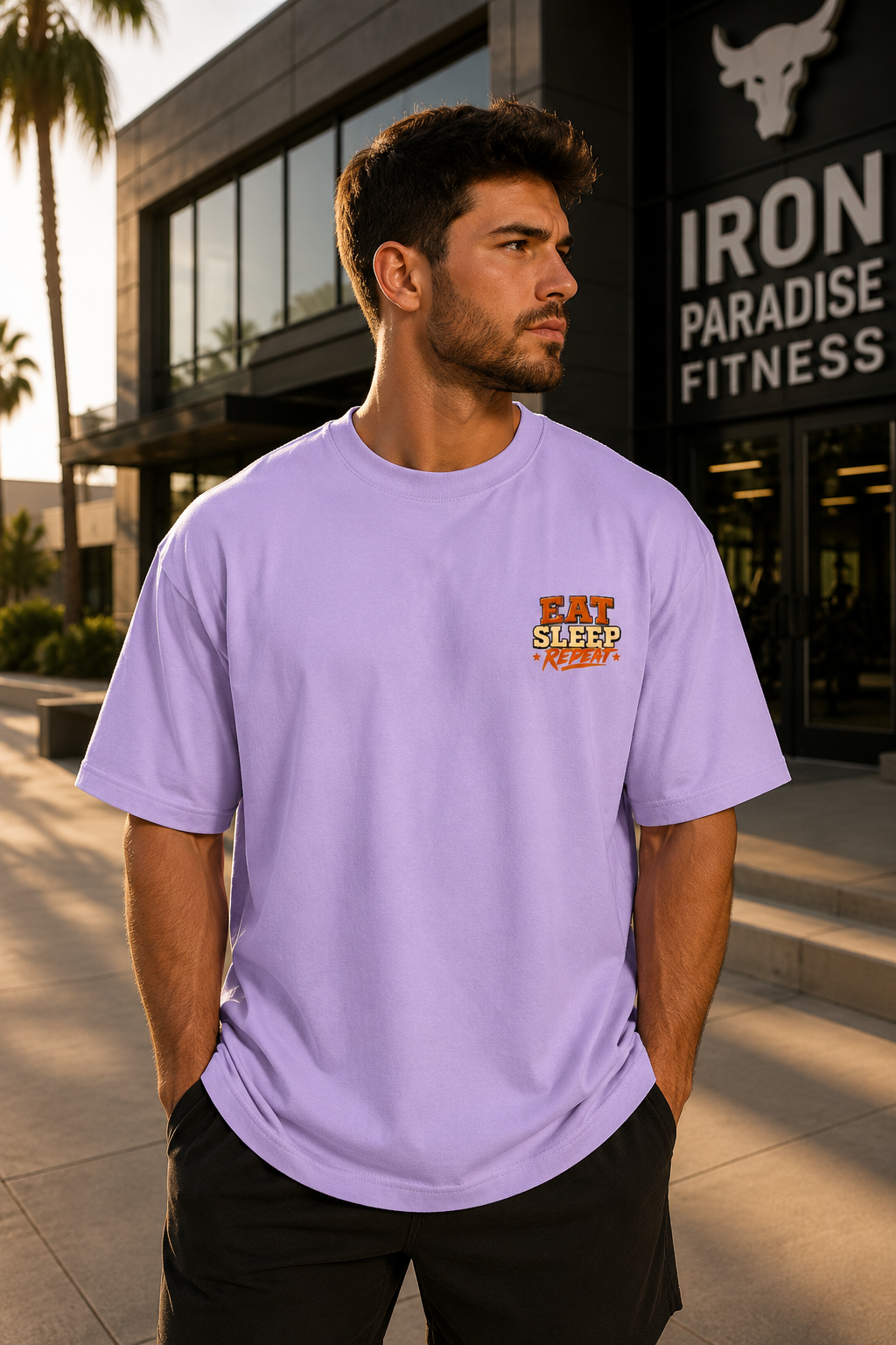 Eat Sleep Repeat – Oversized T-Shirt