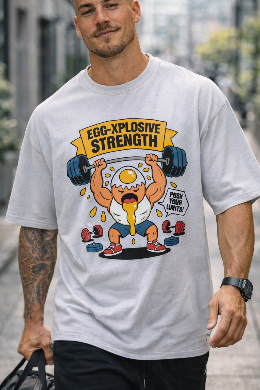 Egg-xplosive Strength Oversized T-Shirt