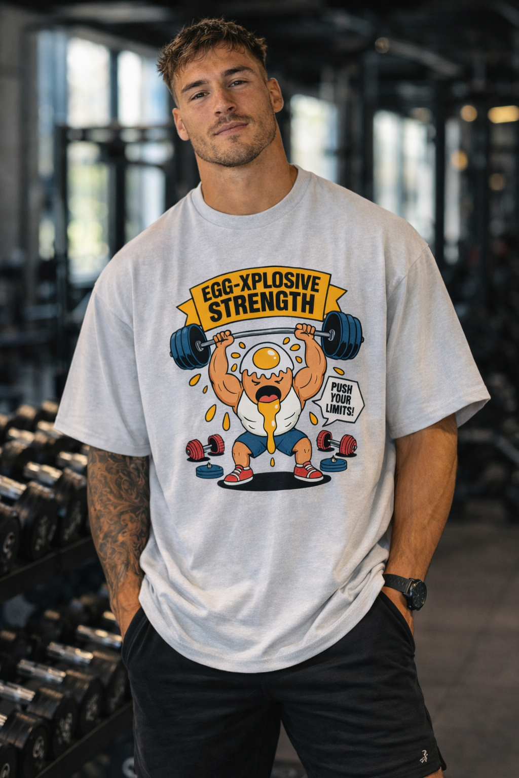 Egg-xplosive Strength Oversized T-Shirt