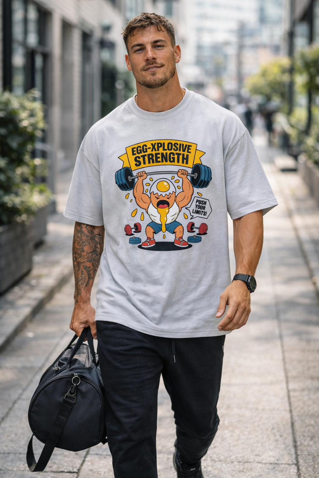 Egg-xplosive Strength Oversized T-Shirt