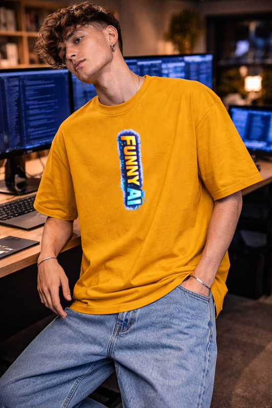 Funny AI Back Print Tee
