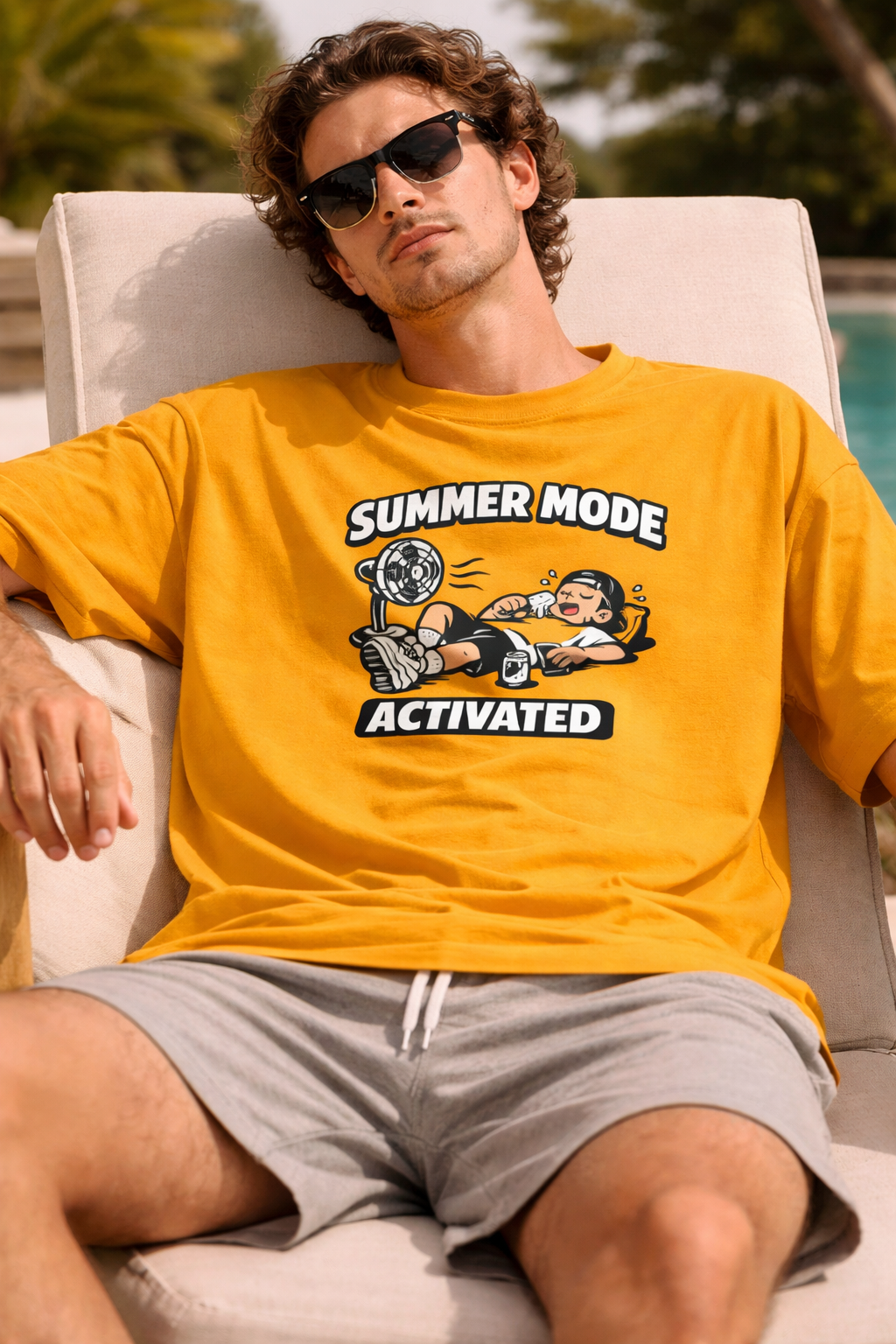 Summer Mode Activated Oversized T-Shirt