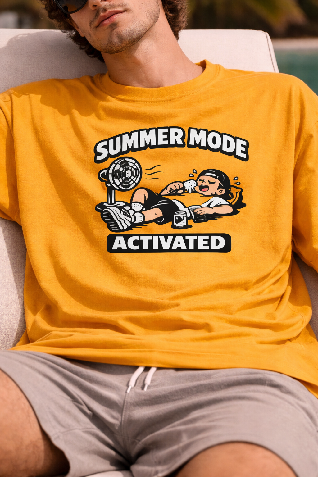 Summer Mode Activated Oversized T-Shirt