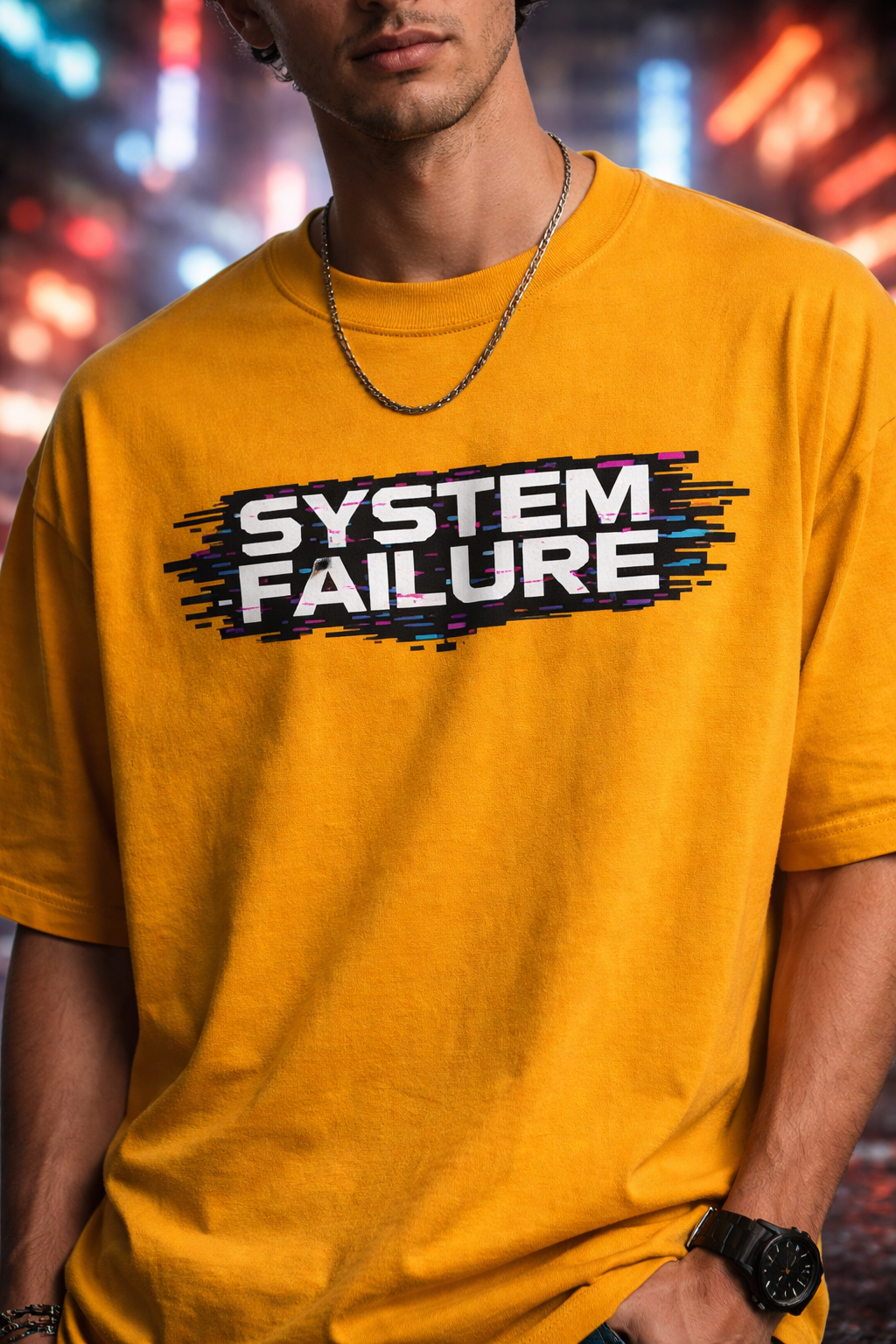 Error 404 Back Print Oversized T-Shirt