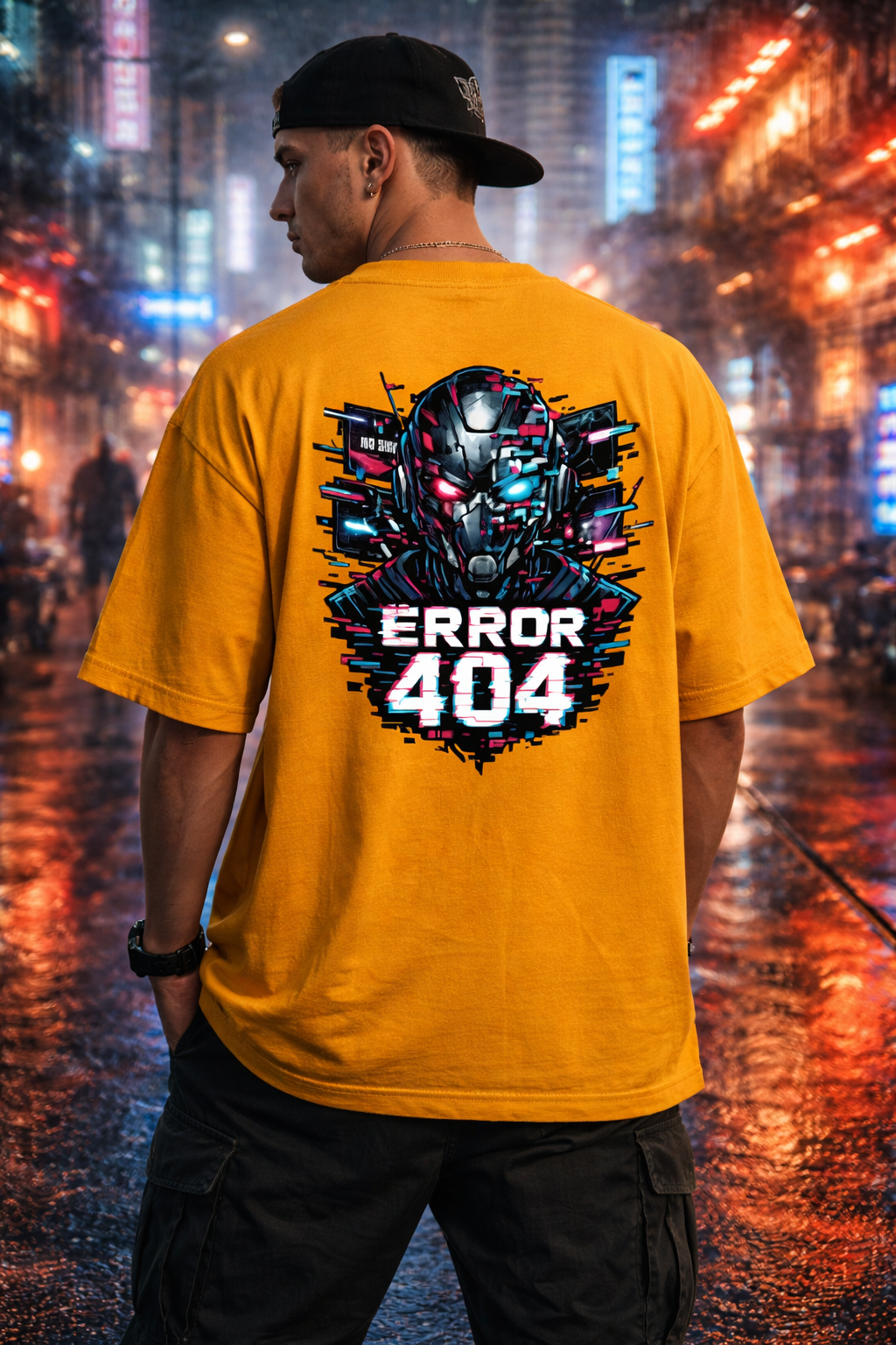 Error 404 Back Print Oversized T-Shirt