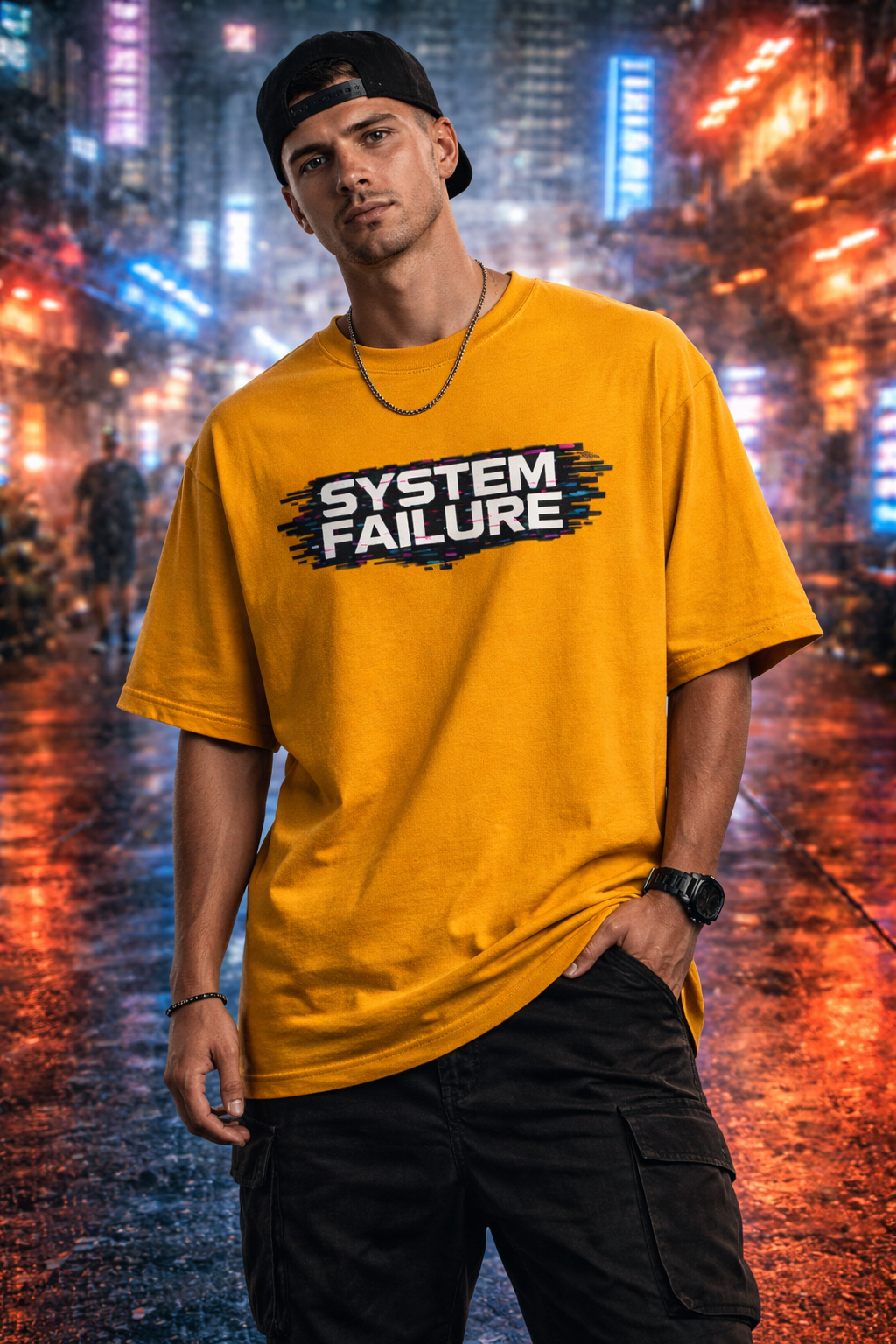 Error 404 Back Print Oversized T-Shirt