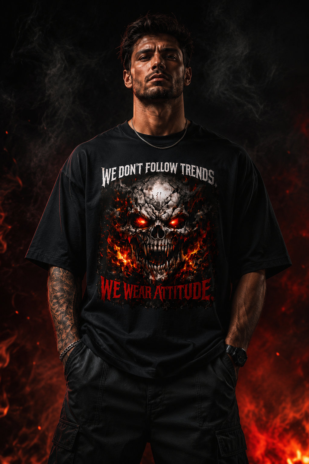 WE DON'T FOLLOW TRENDS. WE WEAR ATTITUDE. – Oversized T-Shirt