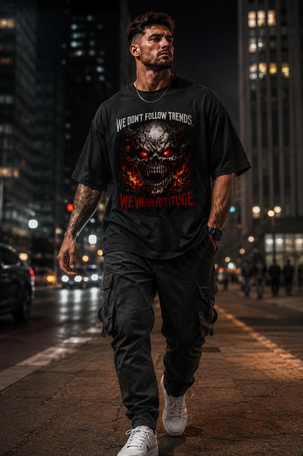 WE DON'T FOLLOW TRENDS. WE WEAR ATTITUDE. – Oversized T-Shirt