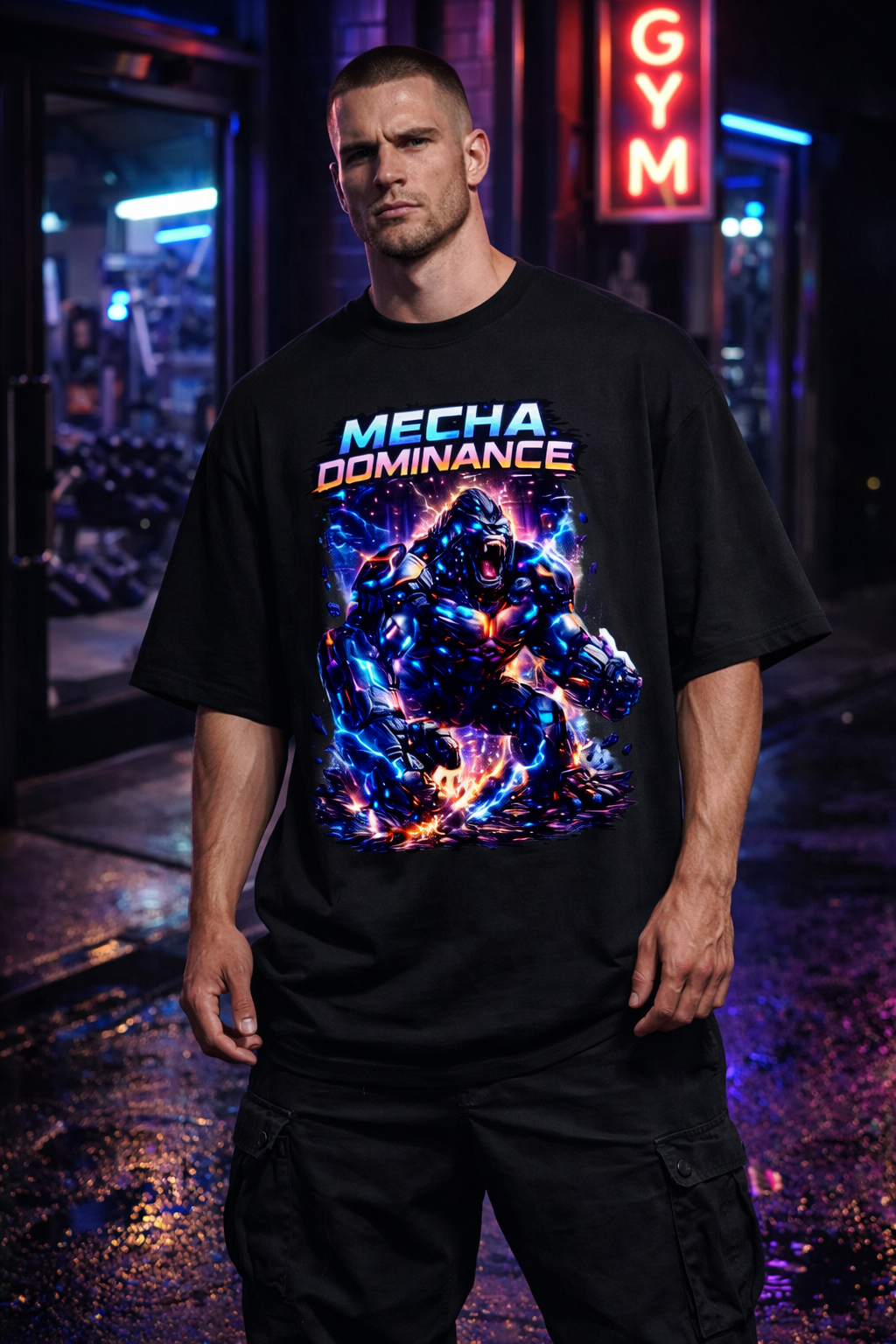 Mecha Dominance Oversized T-Shirt