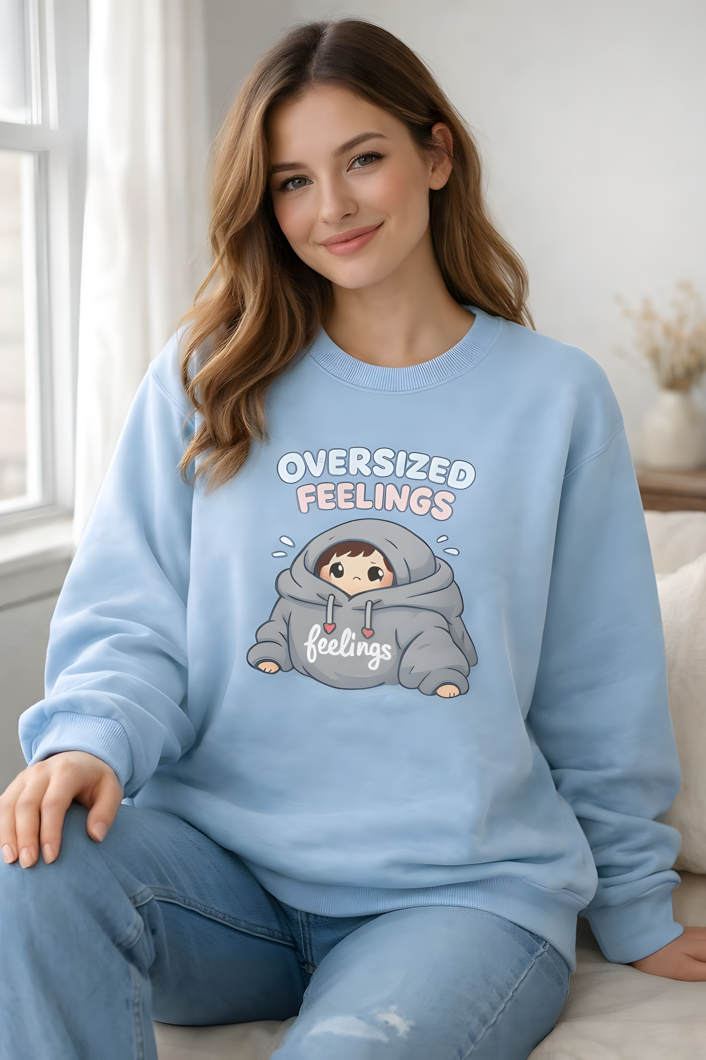 Oversized Feelings Hoodie Kid Sweatshirt