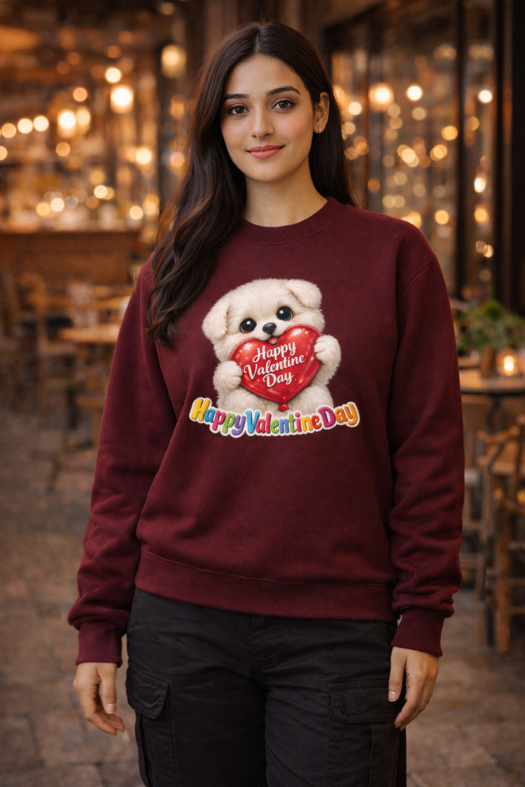 Happy Valentine Day Cute Puppy Sweatshirt
